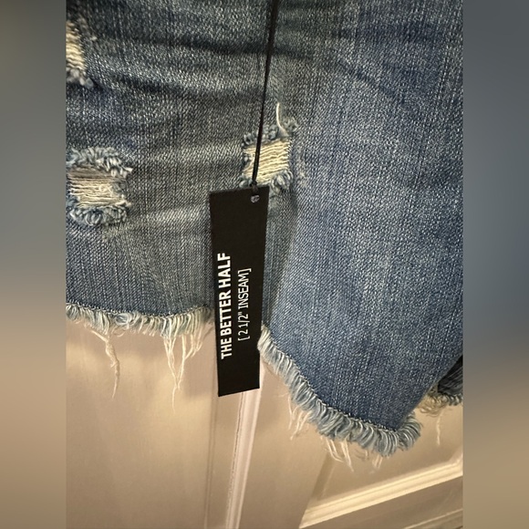 Blank NYC Denim Overall Shorts Blue 31 NWT - Picture 3 of 8